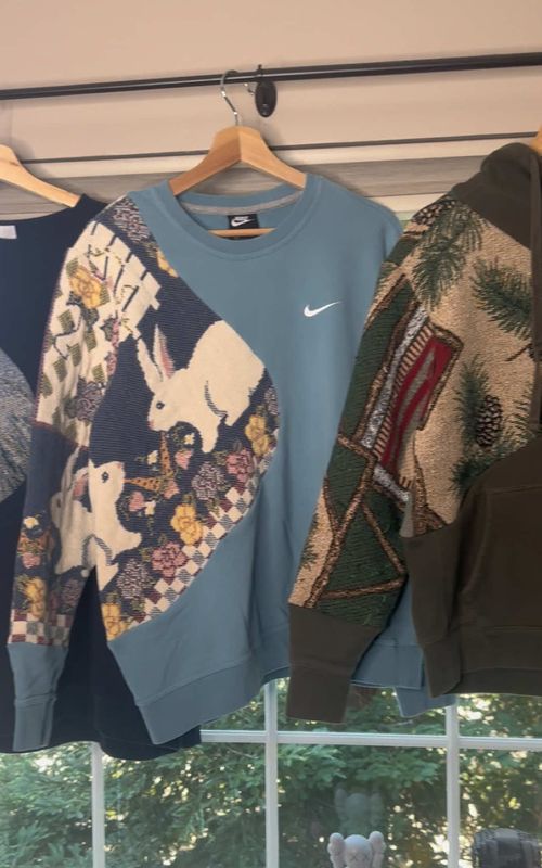 New Custom Upcycled hoodies #sewing #thrifting #vintage #fashion #upcycling 