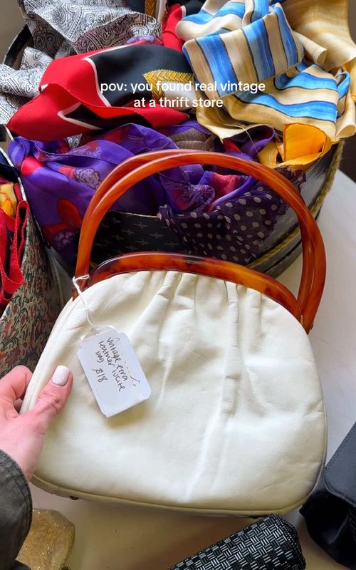 Should we give this a second chance? 👛✨ #vintage #vintagefashion #asmr #restoration 