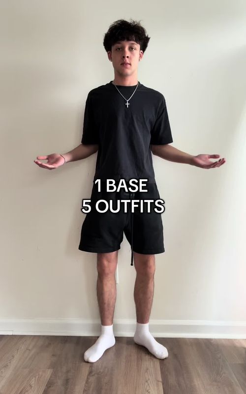 1 Base 5 Outfits #outfitideas #streetwear #fashion #fashiontiktok #outfits 