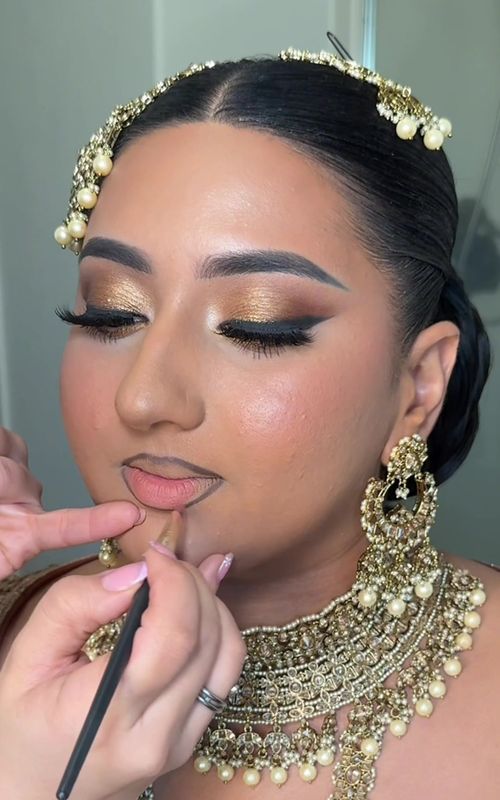 My beautiful Punjabi bride ✨ #bayareabridalmakeupartist #makeupbyroko #travlingmakeupartist #fypシ #fyppppppppppppppppppppppp 