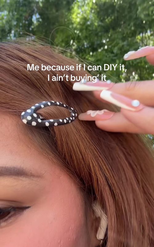 If my ego says I can do it I WILL do it  #polkadot #DIY #hairtok  