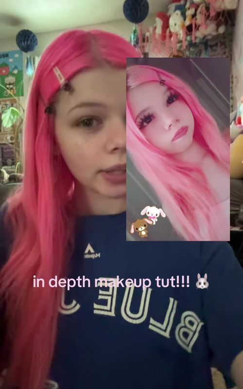 LONG AWAITED MAKEUP TUT YAYYY 🐰🪽 #makeuptut #makeuptutorial #pinkhair #fyp #fypシ 