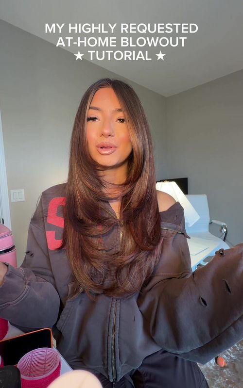 Genuinely my fav way to style my hair!! Not sponsored…although I wish it was ;) @Shark Beauty @K18 Hair #hair #athomeblowout #hairtok #fyp #foryou 
