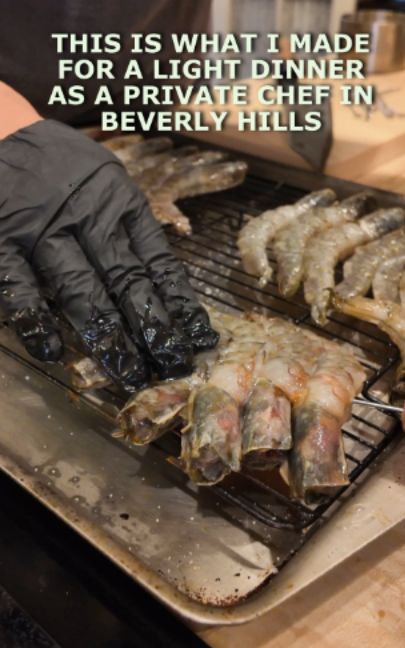 This is what I made for a light dinner as a private chef in Beverly Hills! shrimp and smoky shrimp sauce! Grilled Shrimp and smoky shrimp sauce made from the shells! No waste. I love using a little sherry vinegar to brighten up sauces or for grilled vegetables. #cooking #food #privatechef #simple #justahumblecook