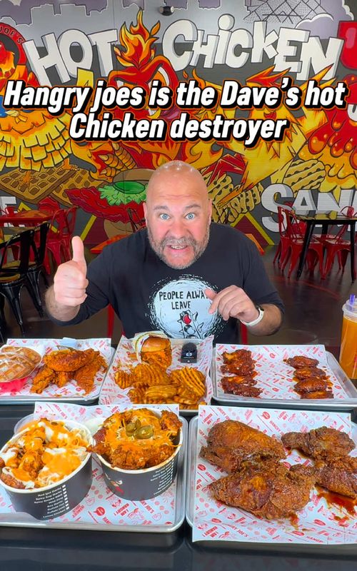 Hangry joes is the Dave’s hot chicken destroyer! @Hangry joes Westlake Hangry Joe's Hot Chicken & Wings, located at 242 Main Street in Westlake's Crocker Park is a fast-casual restaurant specializing in Nashville-style hot chicken sandwiches, tenders, and loaded fries. it is known for using fresh, non-frozen chicken with customizable spice levels ranging from "No Heat" to the waiver-required "Angry Hot" their garlic soy sauce will change your life! #hangryjoes #hotchicken #westlake #foodreview #daveshotchicken 