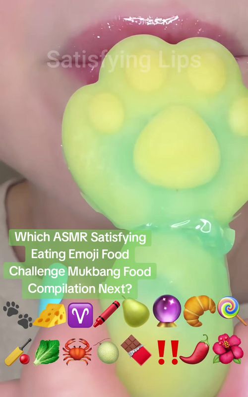 Satisfying ASMR Eating Emoji Food Challenge Mukbang Food Compilation #mukbangeatingshow #satisfyinglips #asmr 