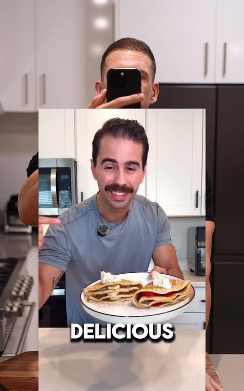 F*CK or SUCK 2 Ingredient Protein Crepes 🥞 Verdict: SUPER F*CK🕺🏻😇 Your topping selection is what’s going to make these but I think they are great! I’ll be making them again for sure! Try my combo! 👨‍🍳 Ingredients, 1 serve ✅ Protein powder, 30–35g, 1–1.2 oz ✅ Egg whites, 1/2 cup, 125ml, 4 fl oz 💡 Toppings I’d run ✅ PB2 powder, 20g, 0.71 oz ✅ Banana, 50g, 1.8 oz ✅ SF Caramel topping ✅ Blueberries 50g, 1.8 oz ✅ SF Maple Syrup ✅ Cinnamon, sprinkle 👉 Method Mix protein and egg whites until smooth. Pour thin into a non stick pan on medium heat. Cook 1–2 minutes each side. Keep it thin or it goes rubbery. Add toppings and fold. 🔥 Calories and macros, with my toppings Calories: 406 kcal | P: 45g | C: 50g | F: 6g Recipe Credit: @hangryfireman