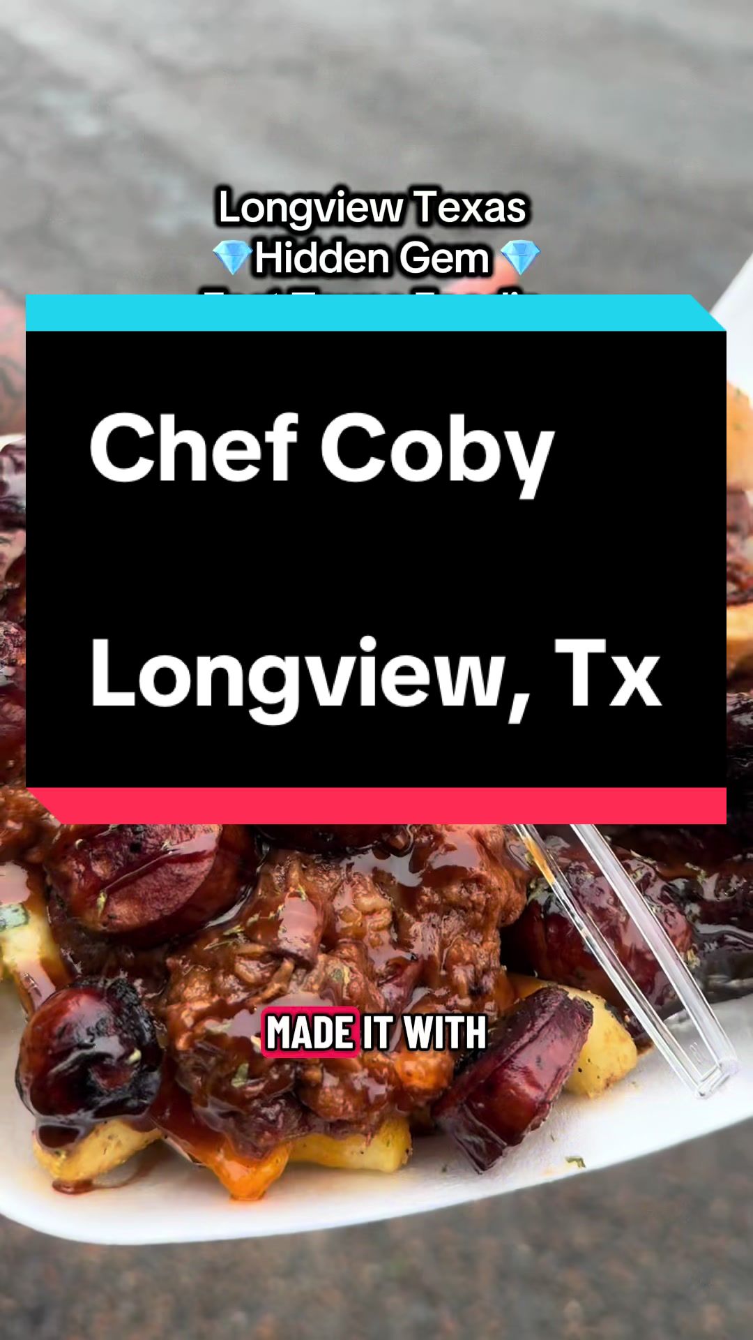 @Chef Coby 903-808-6628 Young, hungry, and building his dream one plate at a time — this local chef is out here, putting in real work. one-man hustle.  Thank you Chef Coby, everything was 10/10 for me! Let’s help him manifest a food truck !!  #supportlocal #longviewtx #etxfoodie #bbqlovers #mukbang