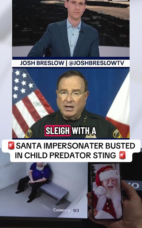 VIEWER DISCRETION: Santa Claus impersonater busted in Florida child predator sting.  #news #breaking #police #sheriff