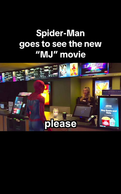 The employees didn’t know Spidey meant a different MJ 😭 [Disclaimer - this is a parody in prank format] #spiderman #mj #michaeljackson #maryjanewatson #movie