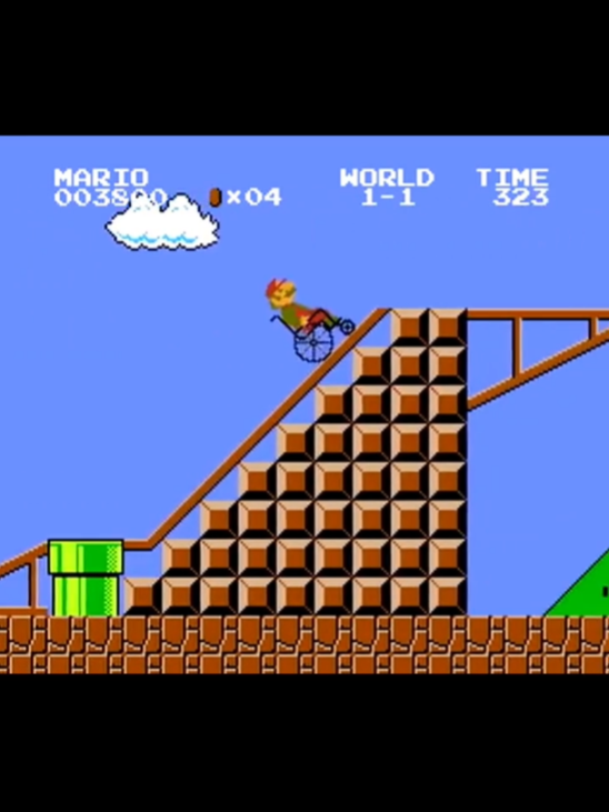 Super Mari with disability😂 #arcadegames #retrogames #retrogaming #supermariobros #supermario 