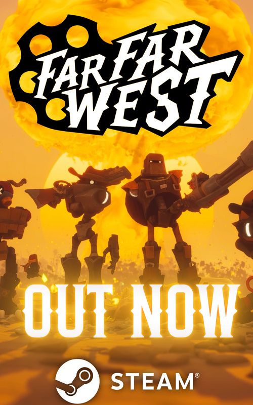 its time Far Far West is OUT NOW on STEAM!!! 🤠 🐎 🌵 https://store.steampowered.com/app/3124540/Far_Far_West/ #indiegame #cowboy #steam #gaming #newgame