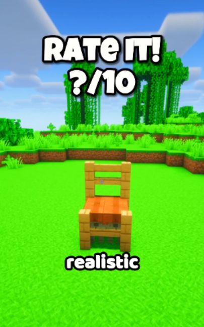 Would you build this Realistic Chair in Minecraft? #Minecraft #minecraftideas #minecraftbuilds #gaming #fyp