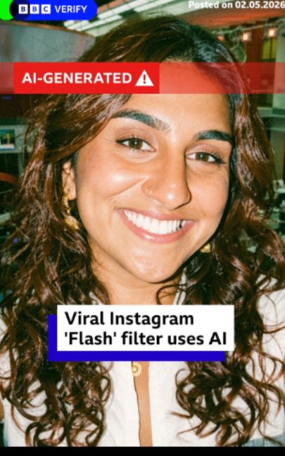 Meta described the new Instagram feature as a tool to ‘make edits, big or small’ using AI - but some users have accused it of changing their features. #Instagram #Meta #AI #ArtificialIntelligence #Tech #BBCVerify #BBCNews