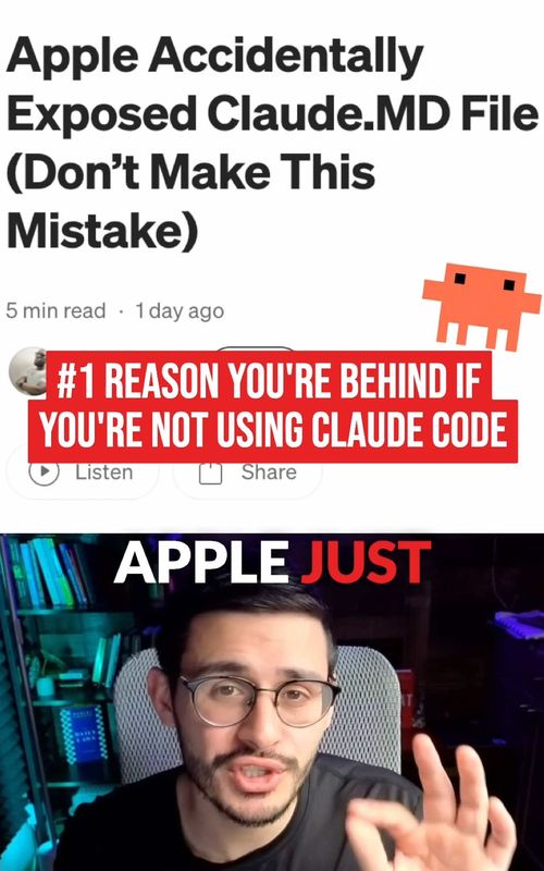 Did Apple fuck up & do you agree with me? 🤔 Apple using Claude is the sales asset. The problem: teams still treat AI automation like a risky experiment. The fix: show them Apple is already writing instructions for Claude in real dev workflows. The outcome: less debating, more building. #AIAgent #ClaudeAI #AIAutomation #Apple #AISales