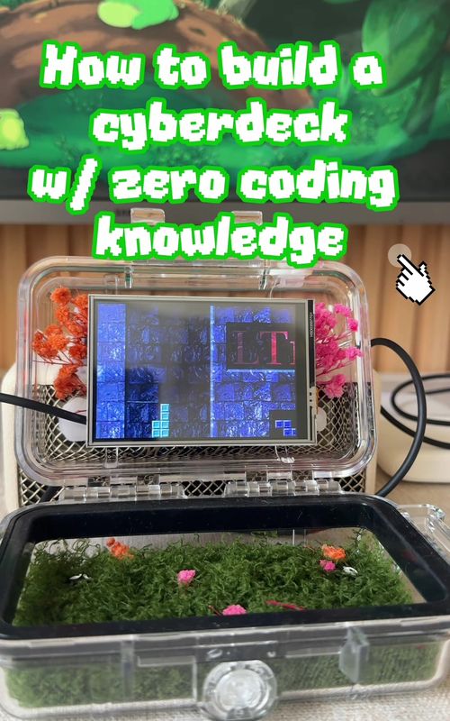 never in my life did i think i’d be using a @Raspberry Pi , opening up command prompt, and writing code. but here's my first build. Feeling empowered for more builds! #cyberdeck #raspberrypi #cozytech #Tech
