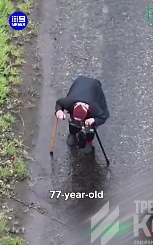An elderly woman has been rescued from Ukraine's frontline by an unlikely saviour, as she attempted to flee the fighting. #9News #Ukarine #Rescue #Robot #War