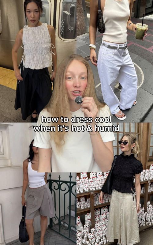 two things i forgot: 1. it's okay and can look really cool to implement sportswear in your outfits. its literally made to absorb sweat and dry quickly 2. breathable natural materials like linen, cotton, silk... work better than polyester etc 60 hope this helps <3 #fashiontips #stylingtips #summeroutfits #outfitinspiration 