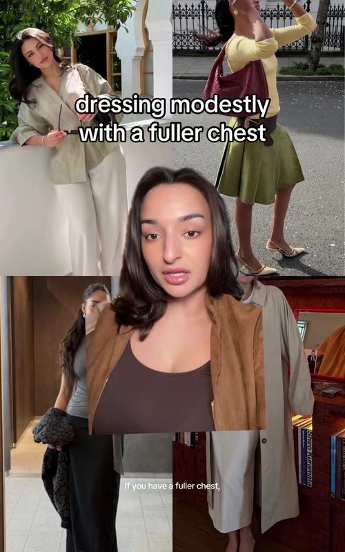 dressing modestly can be extremely hard when you have a fuller chest, here are a few tips i have 🤍 #fashiontips #biggerbuststyle #fashiontipsforwomen #curvyfashion #modestfashion  