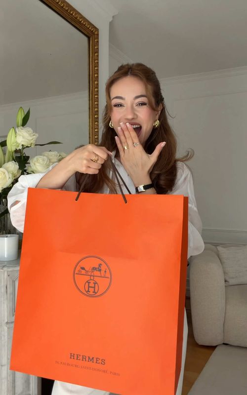 Unbox my first hermes bag with me 🫠 #hermesbag #luxurytiktok #hermeskelly #luxuryfashion #bagunboxing 