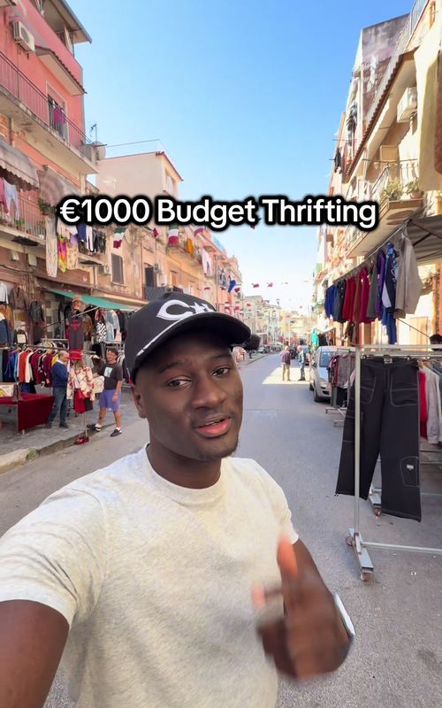 €1000 thrifting in Italy  #streetwear #thrifting #fleamarket #italy #fyp 