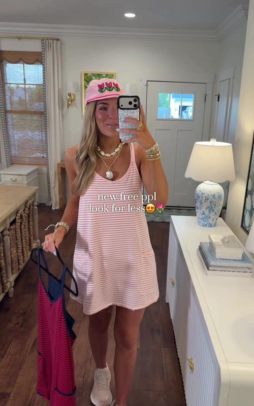 EEEKK new FP look for less just dropped👏🏻😍! These are going to go QUICK yall- hurry! So many good colors! Makes a cute swimmy coverup too!  Wearing size M and I’m 5’9! #lookforless #boujeeonabudget #SummerFashion #vacationoutfits #comfybutcute