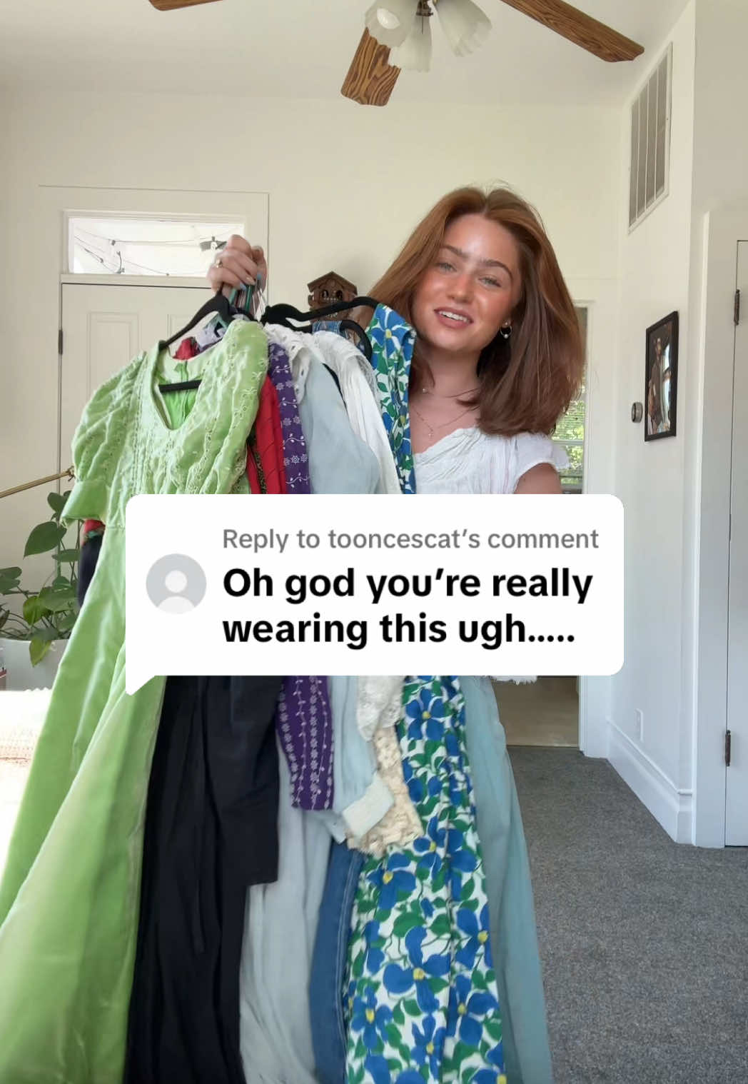 Replying to @tooncescat trying on all of my vintage dresses!! Having personal style is a major flex and I love all of my weird pieces❤️❤️ #vintagefashion #vintagedress #antiquedress #thriftedfashion #70sdress 