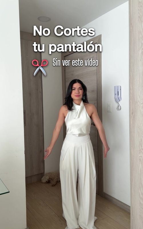✂️📏No cortes tu pantalón ancho si eres bajita sin antes ver este vídeo 🥰💃🏻💕  #petitefashion #petitestyle #conaltura #styletips 