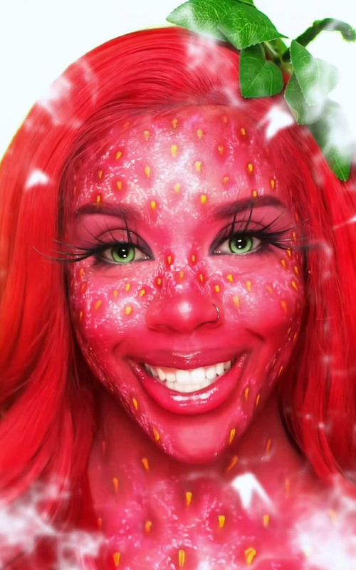 Replying to @⋆. 𐙚˚࿔ 𝐛𝐞𝐥𝐥𝐚 𝜗𝜚˚⋆ Me vs Ai 🍓 Strawbriana Fruit Makeup Tutorial! ib: @lisa barcelos✰ 🫶🏾 #makeup #strawberry #fruits products: @Mehron Makeup @M·A·C Cosmetics @Morphe Cosmetics @Jaclynhill @Fenty Beauty @EldoraFalseEyelashes @PinkyParadise @Amazon Beauty @Huda Beauty 