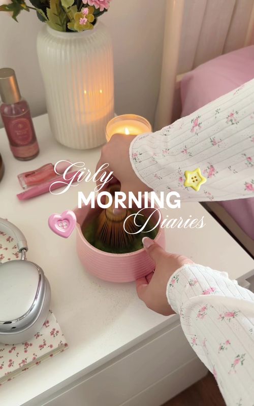 back with my cutesy morning routines🌸🍵☀️🧚🏻 @Innisfree US @Caudalie @SALT & STONE @Beauty of Joseon US @Nami Matcha @grace and stella  . . . . . . #morningroutine #softgirl #pinkaesthetic #matcha #whimsical 