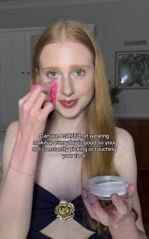 And it forces you to double cleanse !! #makeup #relatable #makeuplook #skincare #fyp 