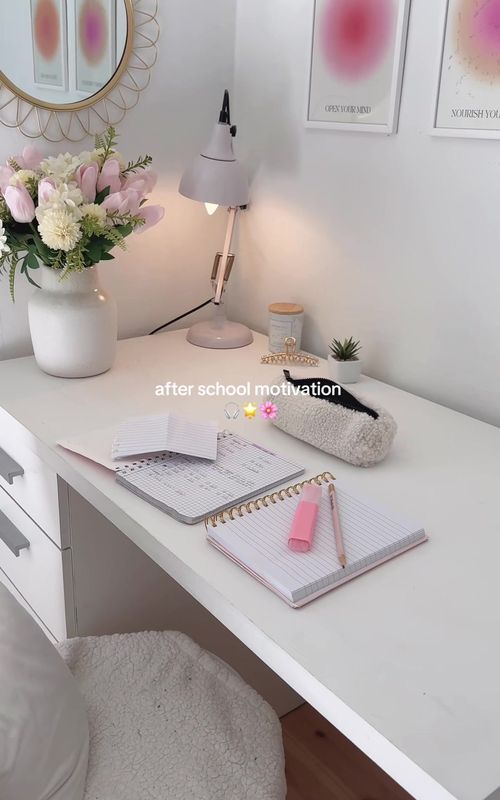 After school motivation 🎧🌟 #aesthetic #afterschool #routine #girly #resetday cleaning, aesthetic girly after school cleaning, clean with me, after school, after school routine, nighttime, girly night routine, fyp, viral