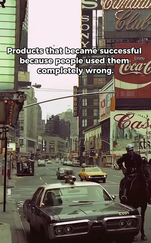 Products that became successful because people used them completely wrong. #History #historytok #HistoryTime #LearnOnTikTok #facts #DidYouKnow