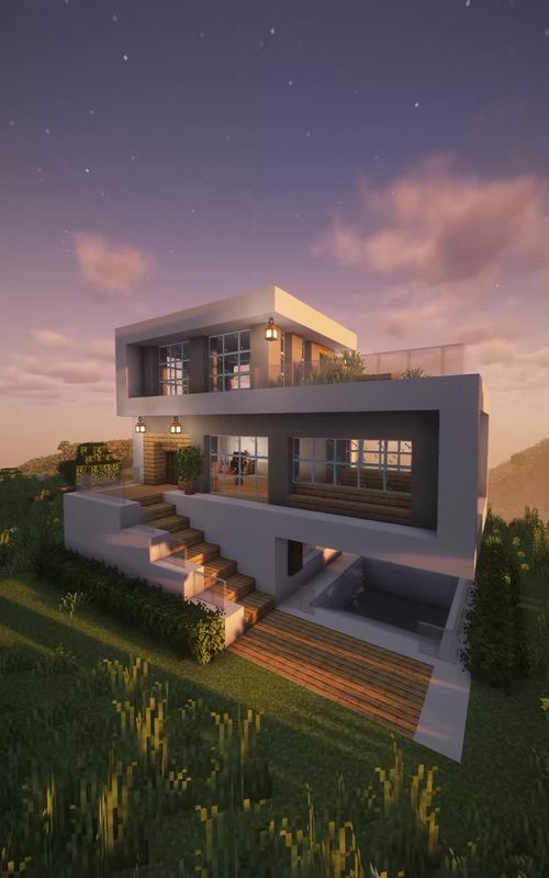 Build this modern house in 60 seconds! 🏠 ✨ Rate the design 1-10 in the comments!  👇 #Minecraft #minecrafttutorial #modernhouse #aesthetic #usa 