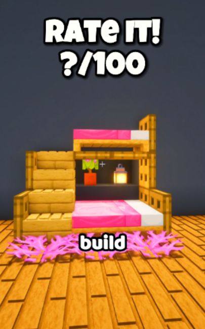 Would you and your friends build this Bunk Bed in Minecraft? #Minecraft #minecraftideas #minecrafttutorial #fyp #viral