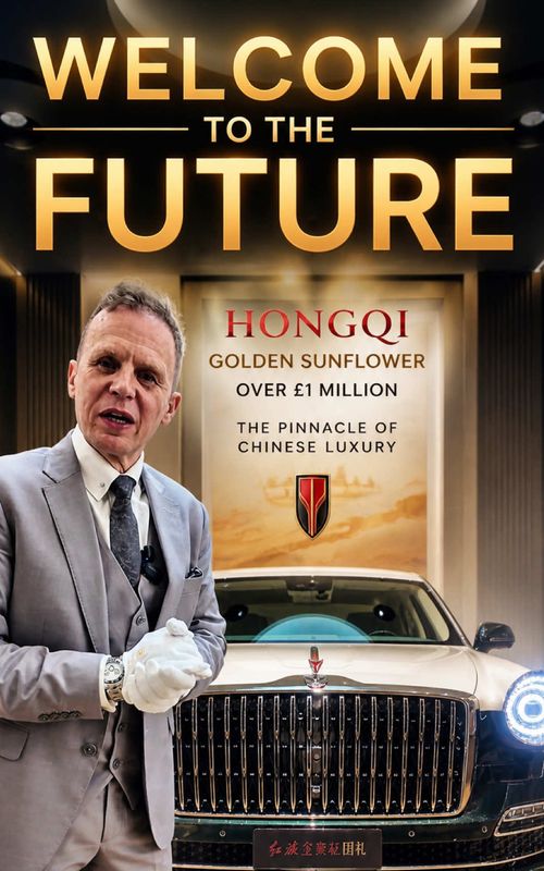 This is China’s most prestigious car The Golden Sunflower from Hongqi Over £1 million. Handcrafted. Cultural. Untouchable. This isn’t just luxury this is status at the highest level 🇨🇳🙏🏻❤️#simoninchina #hongqi #futuretech #luxurycar #rollsroyce 