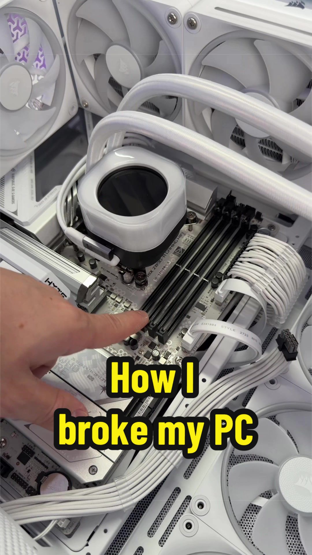 How I broke my PC 🫠 Share your build horror stories with me plz  #pcbuild #fail #techtok 