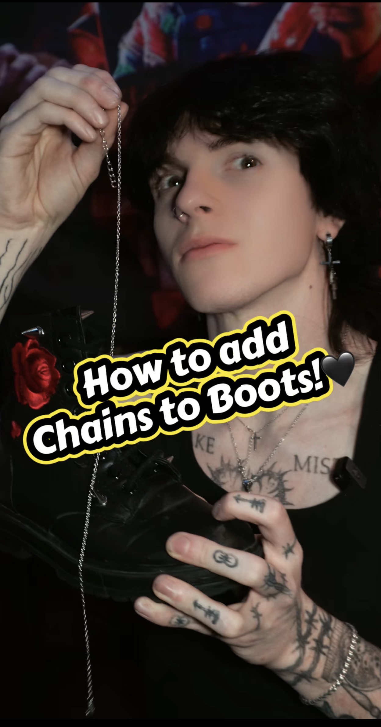 How to add Chains to Boots!🕷️🦇 | Alt DIY Classroom #altdiyclassroom #altfashion #upcycle #DIY #alternative 