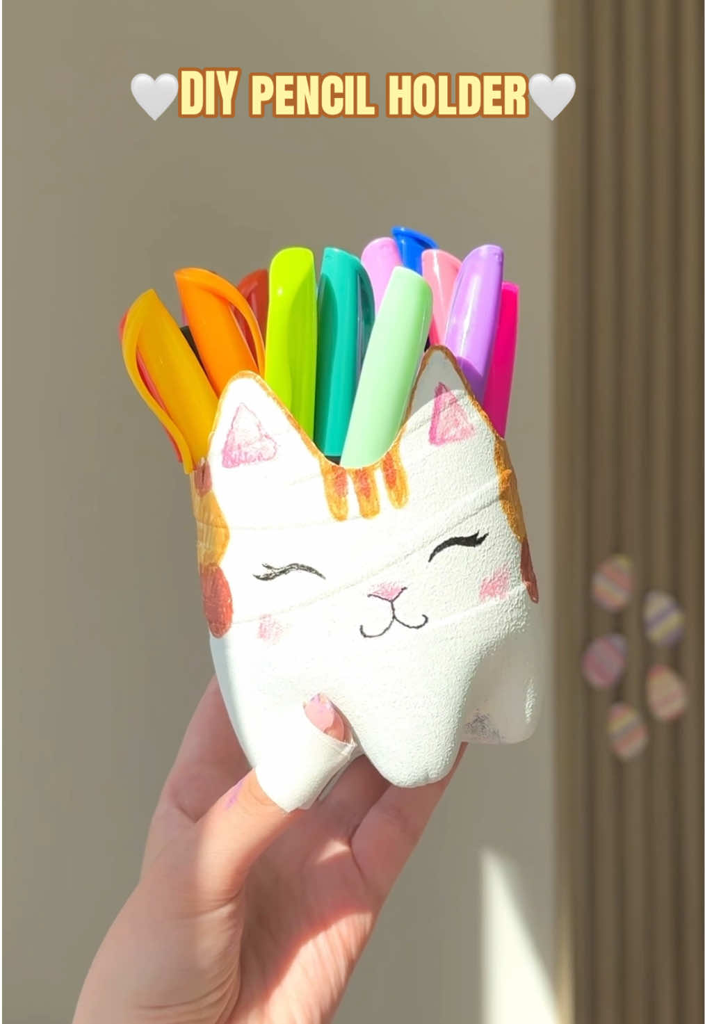 DIY pencil holder🤍