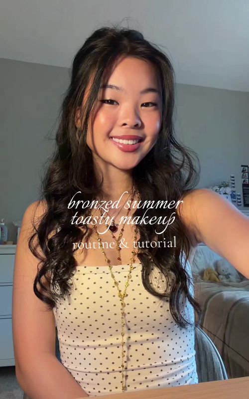 long awaited makeup routine (with product names) 🪽 #summermakeup #toastymakeup #girlblog #grwm #makeuptutorial 