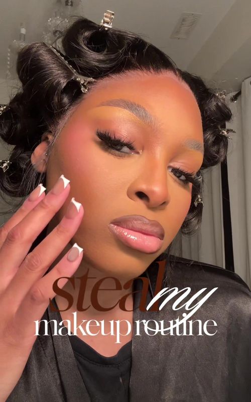 no filter! steal my makeup routine✨ @NARS Cosmetics @Hourglass Cosmetics @Pat McGrath Labs @🇬🇧MADEBYMITCHELL🇬🇧 @Maybelline NY @Laura Mercier @Fenty Beauty @M·A·C Cosmetics @Charlotte Tilbury  #MakeupRoutine #blackgirlmakeup #beautycreator #makeuptok #softglam 