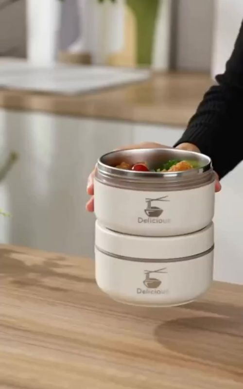 Edelstahl-Brotdose mit Deckel, Besteck, 1 Set, 3 oder 4 Boxen, isolierte Tasche, tragbar für Camping, Schule, Büro #küchengadget #haushaltsmusthave #blackfridaygermany #schoolsupplies #toolstorage #onepotmeal #multicook #foodfinds #onepanmeal #quickmeal