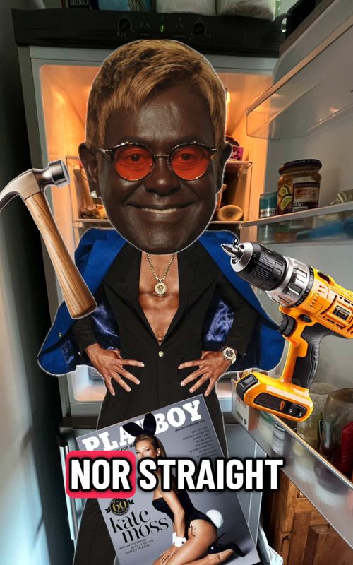 Straight black Elton John in the fridge #eltonjohn #comedyskit #skitcomedy #funnytok 