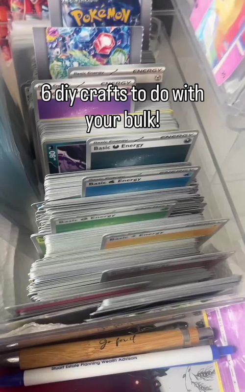 6 diy crafts toy can make with your bulk cards! Feel free to Follow my pokemon IG page at vulpiXnChill for more!   #pokemon #diycrafts #pokemoncrafts #bulkcards 