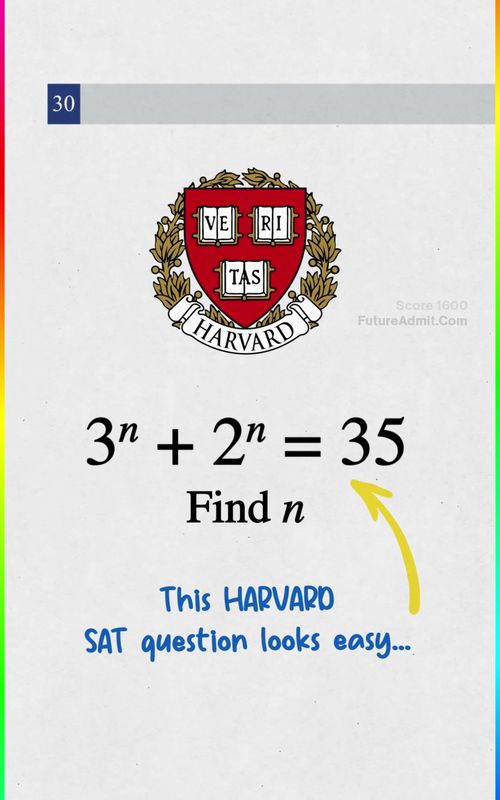 This Harvard question looks easy, until you try.. #satprep #digitalsat #digitalsathacks#satmath #satreading #sattestprep #highschoolparents #psatprep #psat #collegeadmissions