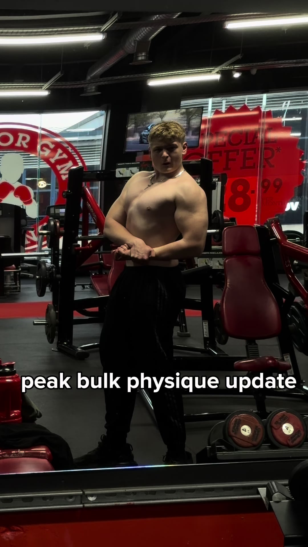 cut will be happening next month 💪🏻#gym #gymrat #GymTok #bulk #mass 