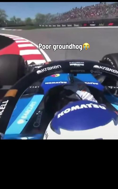 Albon ran over a groundhog causing him to go into the wall today resulting in a red flag #formula1 #F1#f1canada#alexalbon 